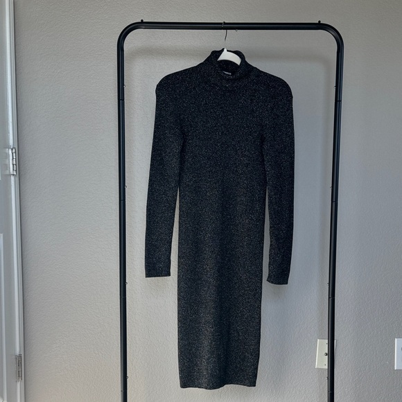 Express black dress with sparkle ! - Long Sleeve - Picture 3 of 13
